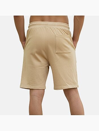 Lee Cooper - Short homme beige avec taille élastiquée