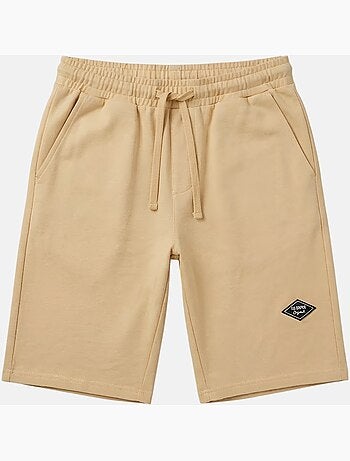 Lee Cooper - Short homme beige avec taille élastiquée