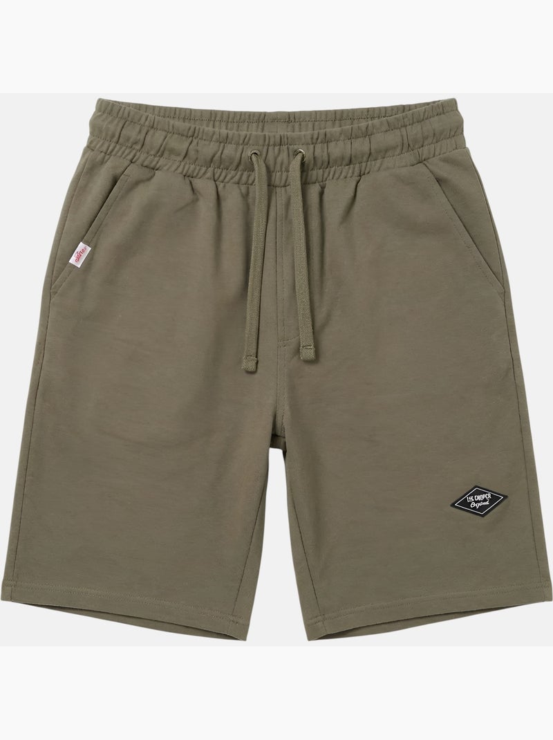 Lee Cooper - Short homme en coton avec taille élastiquée Kaki - Kiabi