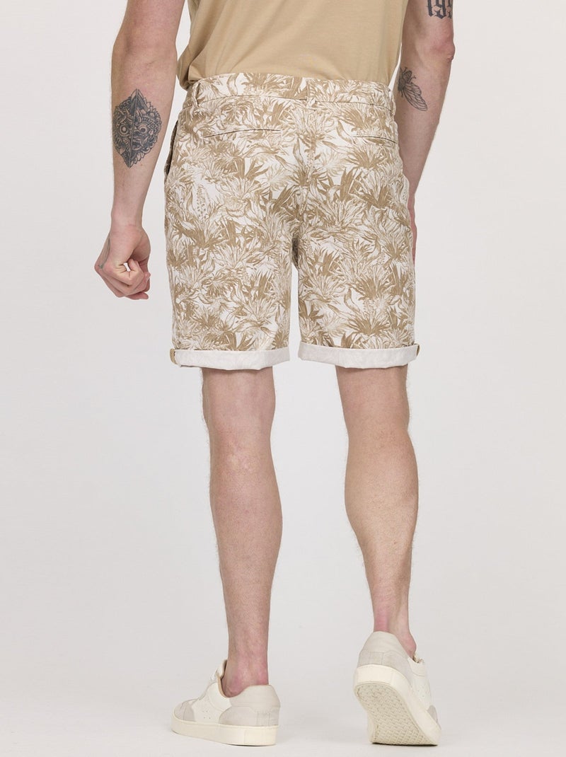 Lee Cooper - Short NARO AOP palmier marron Marron - Kiabi