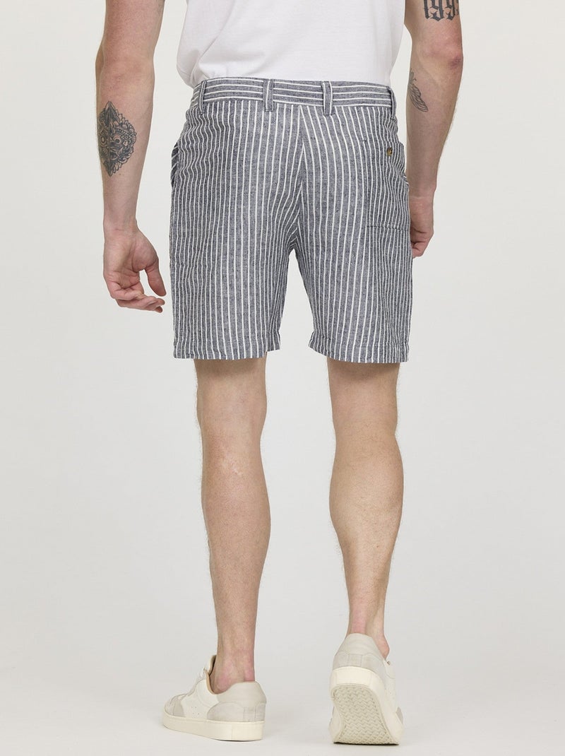 Lee Cooper - Short NINO Navy stripes Bleu - Kiabi