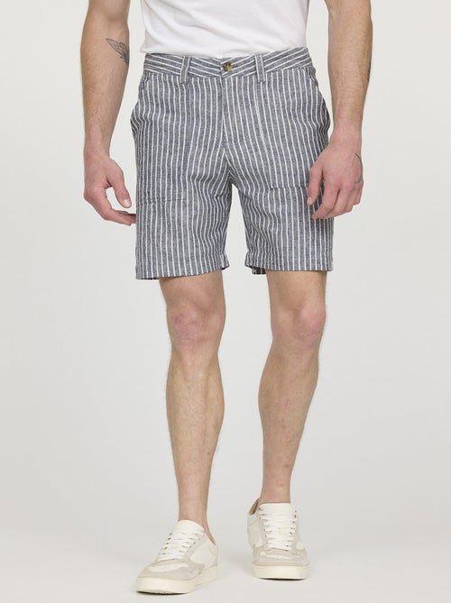 Lee Cooper - Short NINO Navy stripes - Kiabi Lee Cooper - Short NINO Navy stripes - Kiabi