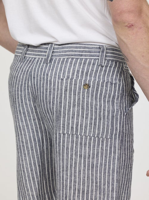Lee Cooper - Short NINO Navy stripes - Kiabi Lee Cooper - Short NINO Navy stripes - Kiabi