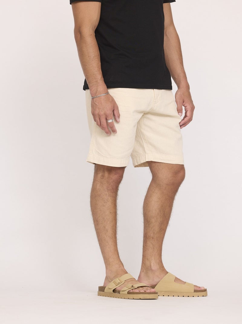 Lee Cooper - Short NOAM Écru Ivoire - Kiabi