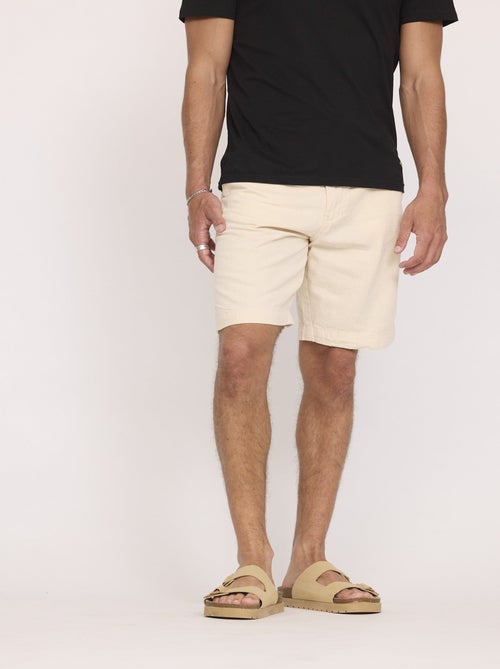 Lee Cooper - Short NOAM Écru - Kiabi