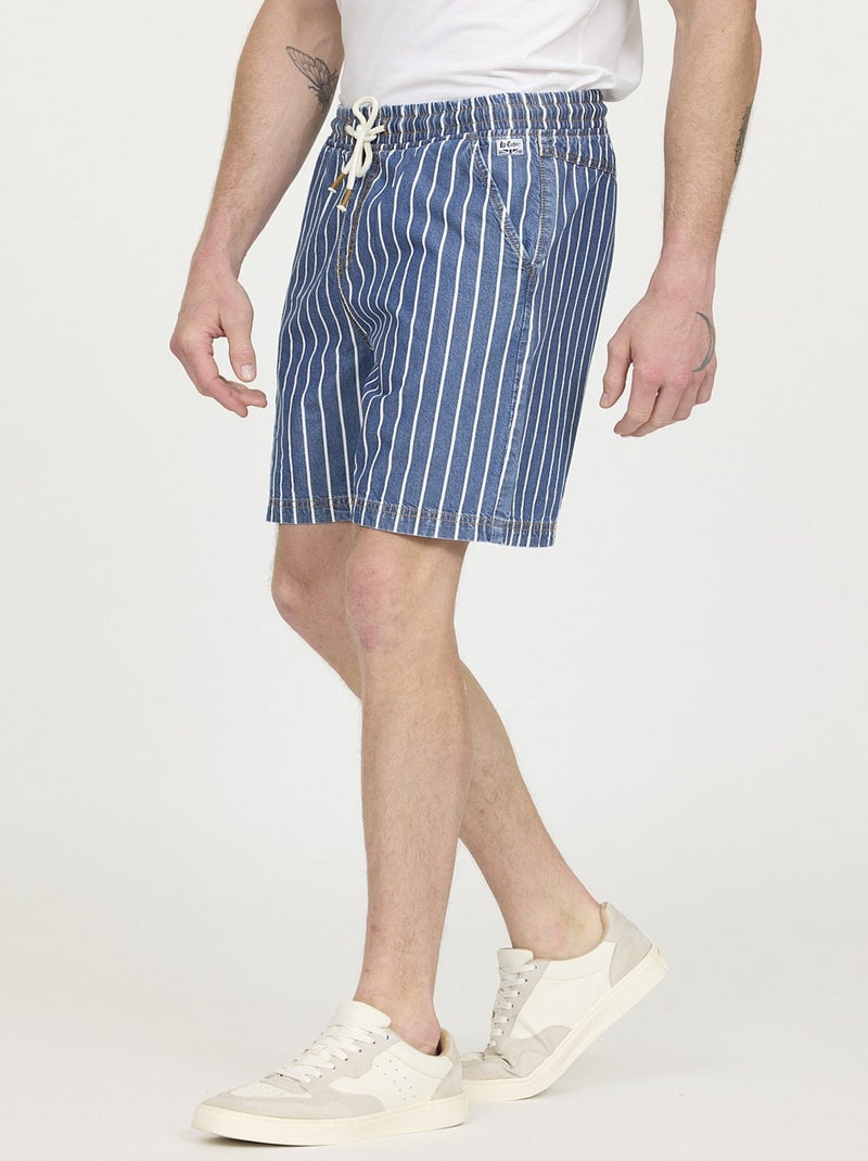Lee Cooper - Short NORY Light Blue stripes Bleu - Kiabi