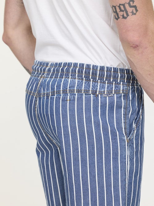 Lee Cooper - Short NORY Light Blue stripes - Kiabi