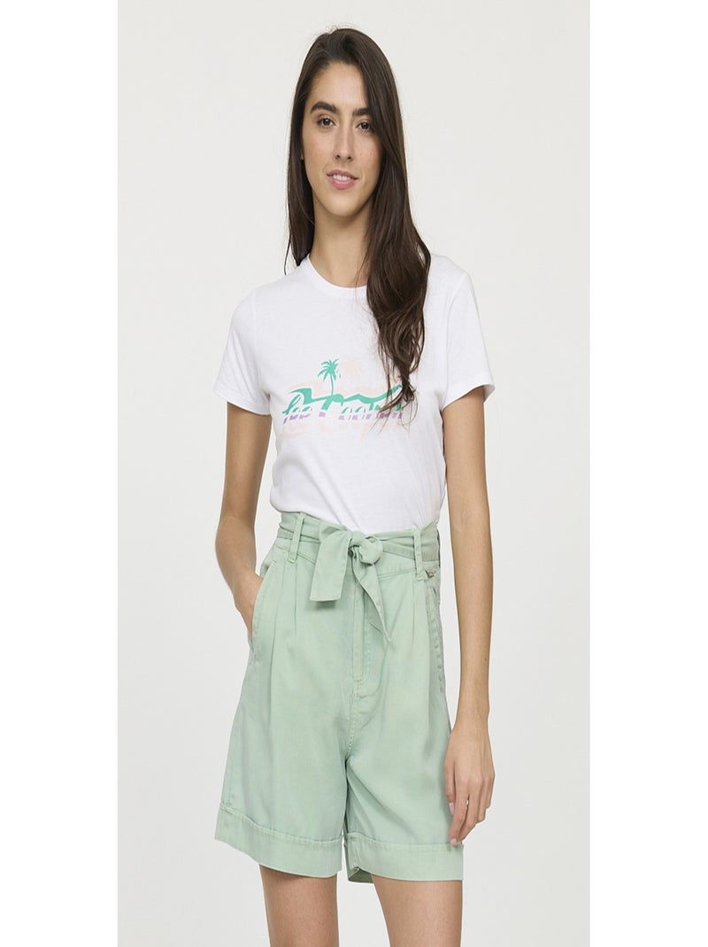 Lee Cooper - Short tencel regular NADA Vert Sauge - Kiabi