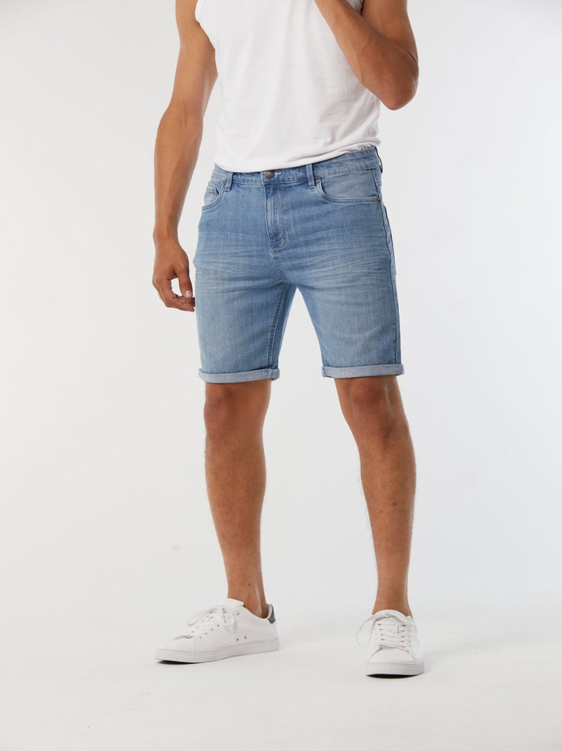 Lee Cooper - Shorts NANOT Light medium blue brushed Bleu - Kiabi