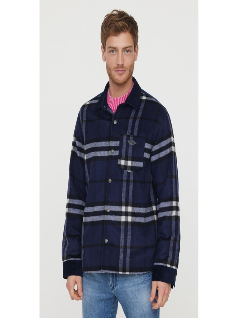 Lee Cooper - Surchemise manches longues polyester overshirt DALVINE Bleu marine - Kiabi