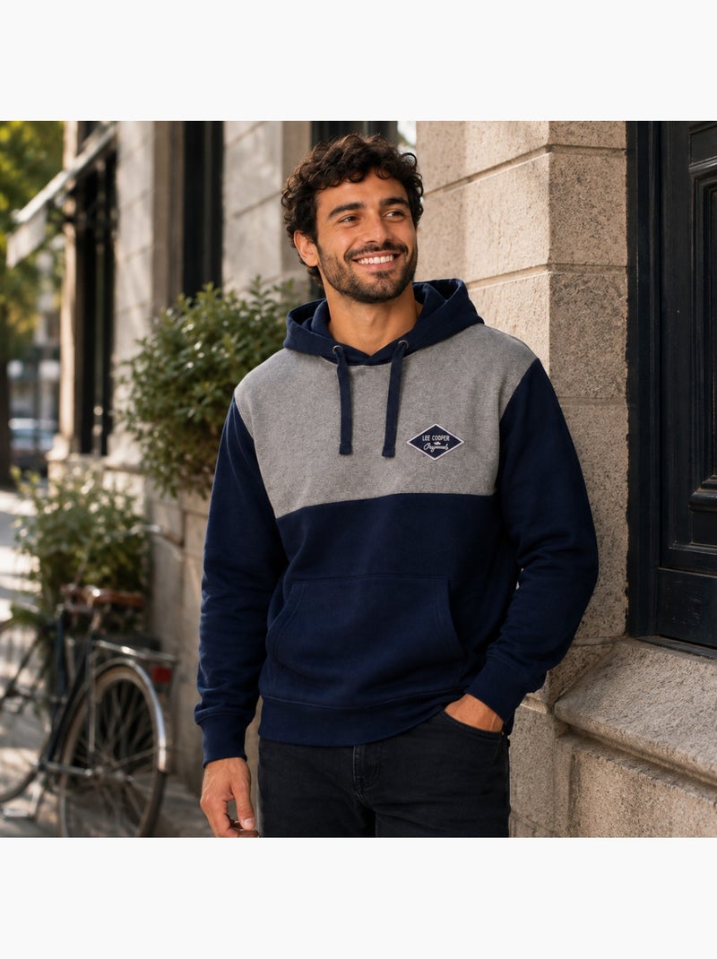 Lee cooper - sweat à capuche 2 couleurs homme Bleu marine - Kiabi
