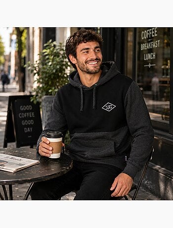 Lee cooper - sweat à capuche 2 couleurs homme