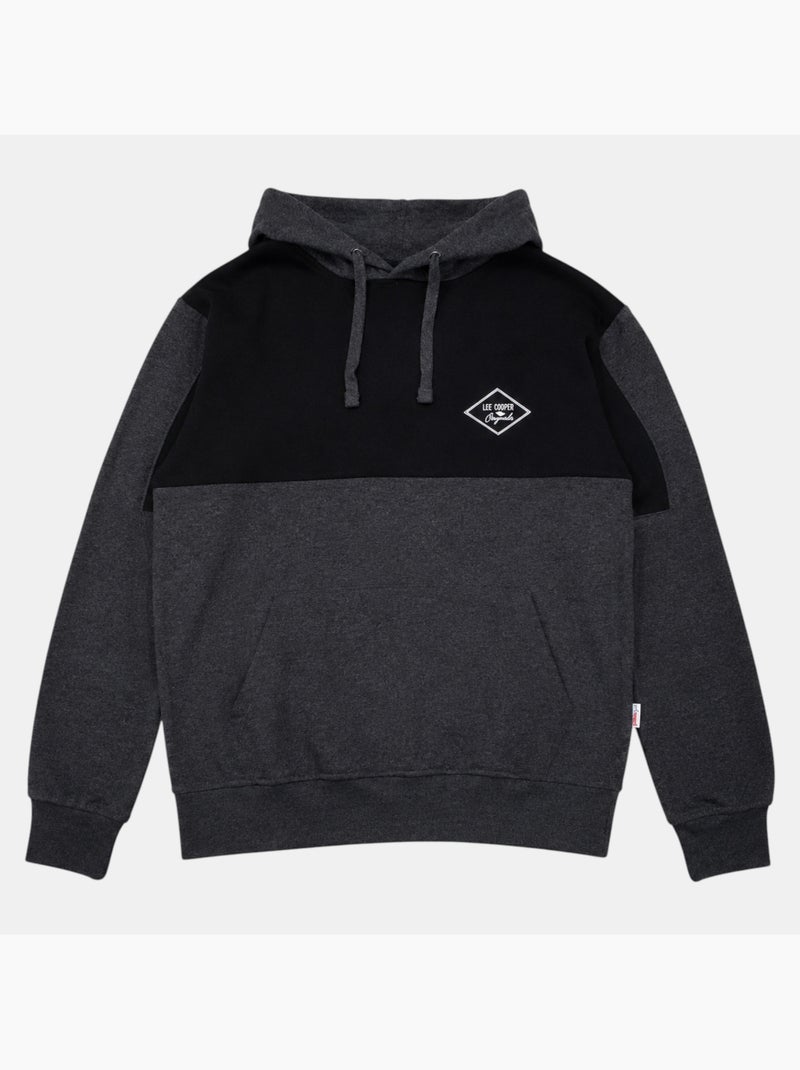 Lee cooper - sweat à capuche 2 couleurs homme gris anthracite - Kiabi