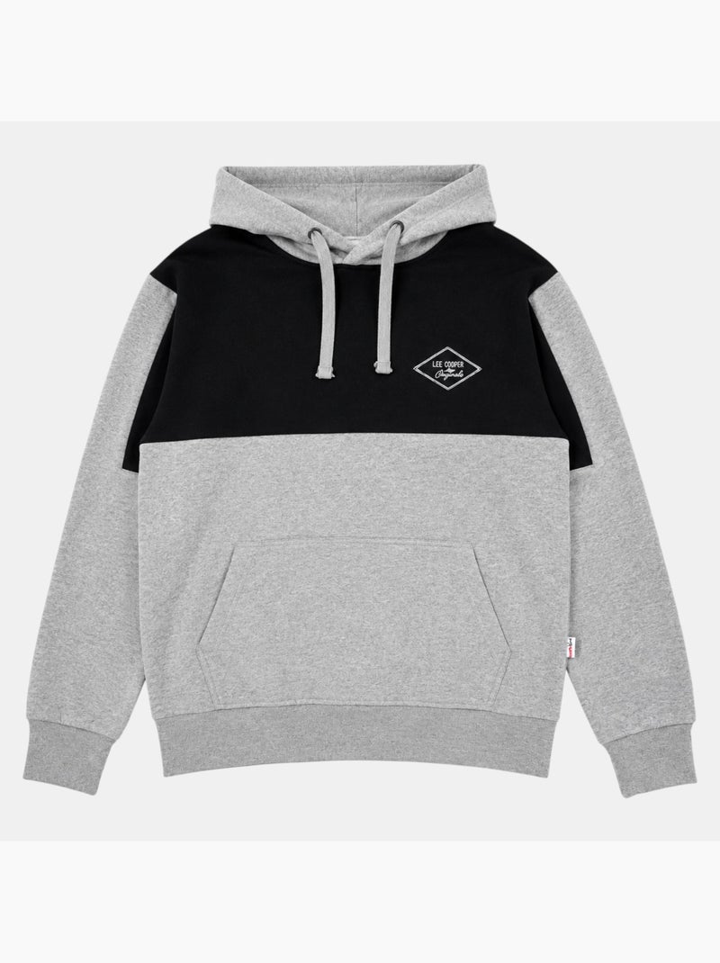 Lee cooper - sweat à capuche 2 couleurs homme Gris - Kiabi