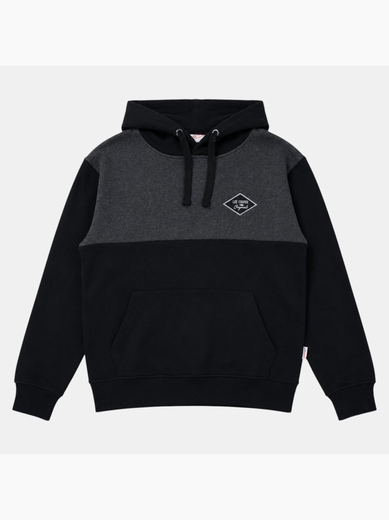 Lee cooper - sweat à capuche 2 couleurs homme Noir - Kiabi