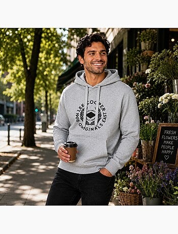 Lee cooper - sweat à capuche à cordon de serrage, manches longues et poche kangourou