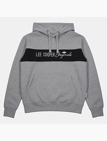 Lee cooper - sweat à capuche à cordon de serrage, manches longues et poche kangourou