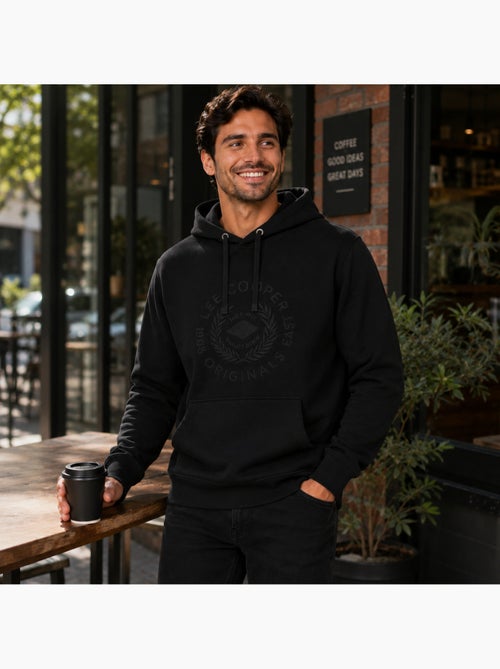 Lee cooper - sweat à capuche à cordon de serrage, manches longues et poche kangourou - Kiabi Lee cooper - sweat à capuche à cordon de serrage, manches longues et poche kangourou - Kiabi