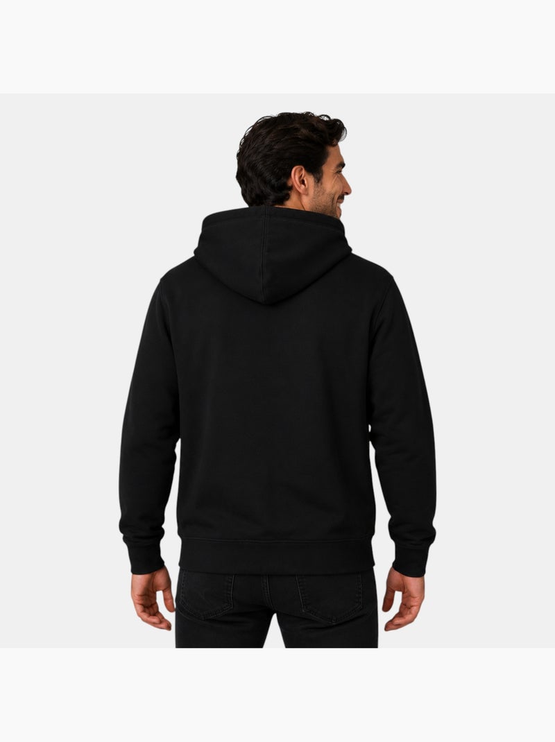 Lee cooper - sweat à capuche à cordon de serrage, manches longues et poche kangourou Noir - Kiabi