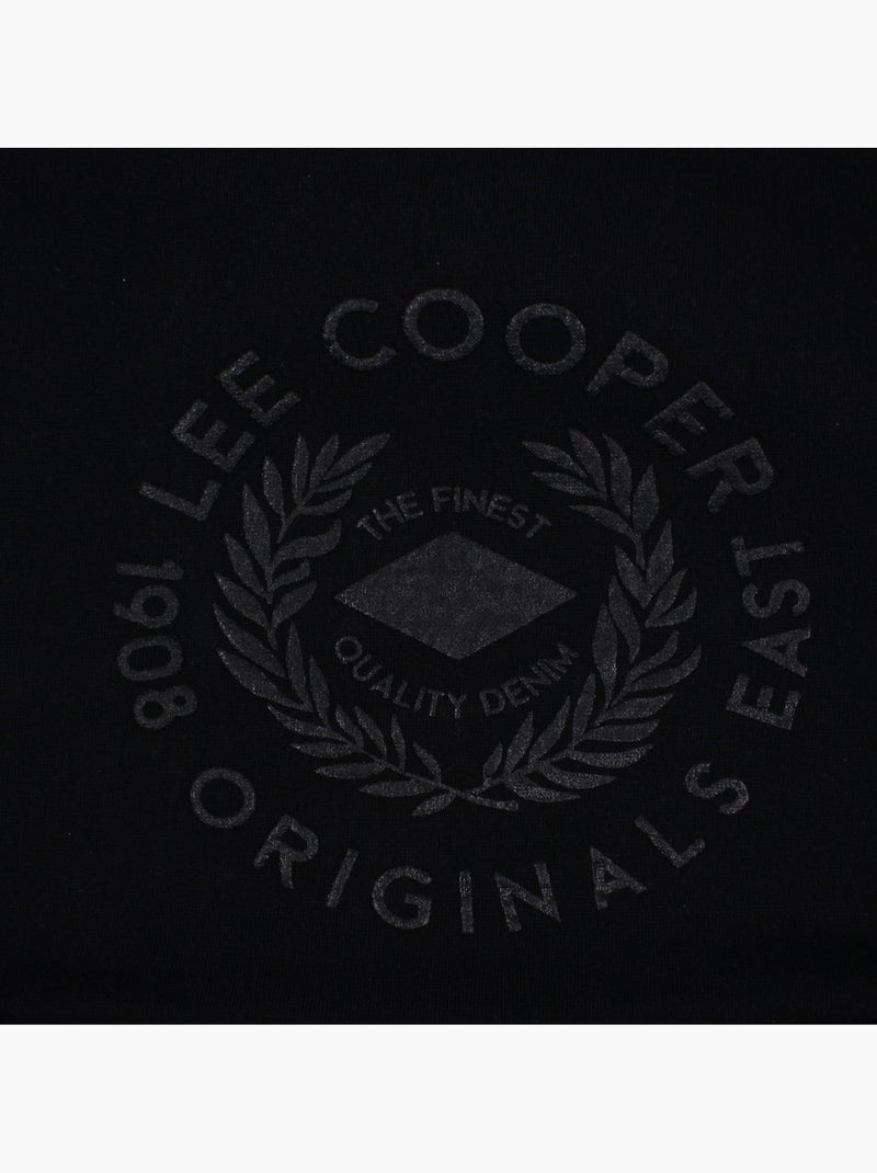 Lee cooper - sweat à capuche à cordon de serrage, manches longues et poche kangourou Noir - Kiabi