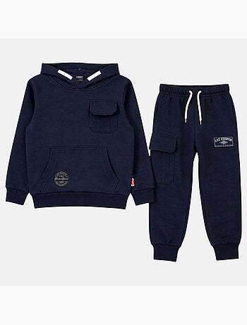 Lee Cooper - Sweat à capuche avec poche et pantalon de jogging