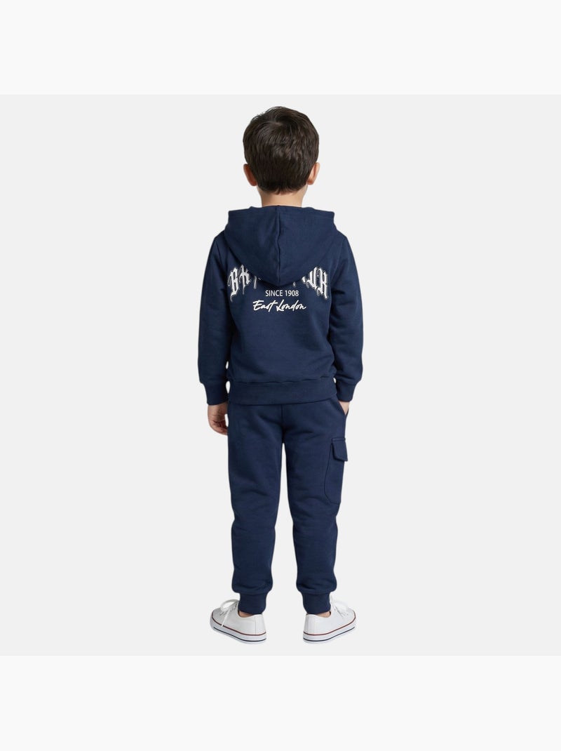Lee Cooper - Sweat à capuche avec poche et pantalon de jogging Bleu marine - Kiabi