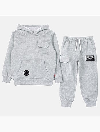 Lee Cooper - Sweat à capuche avec poche et pantalon de jogging