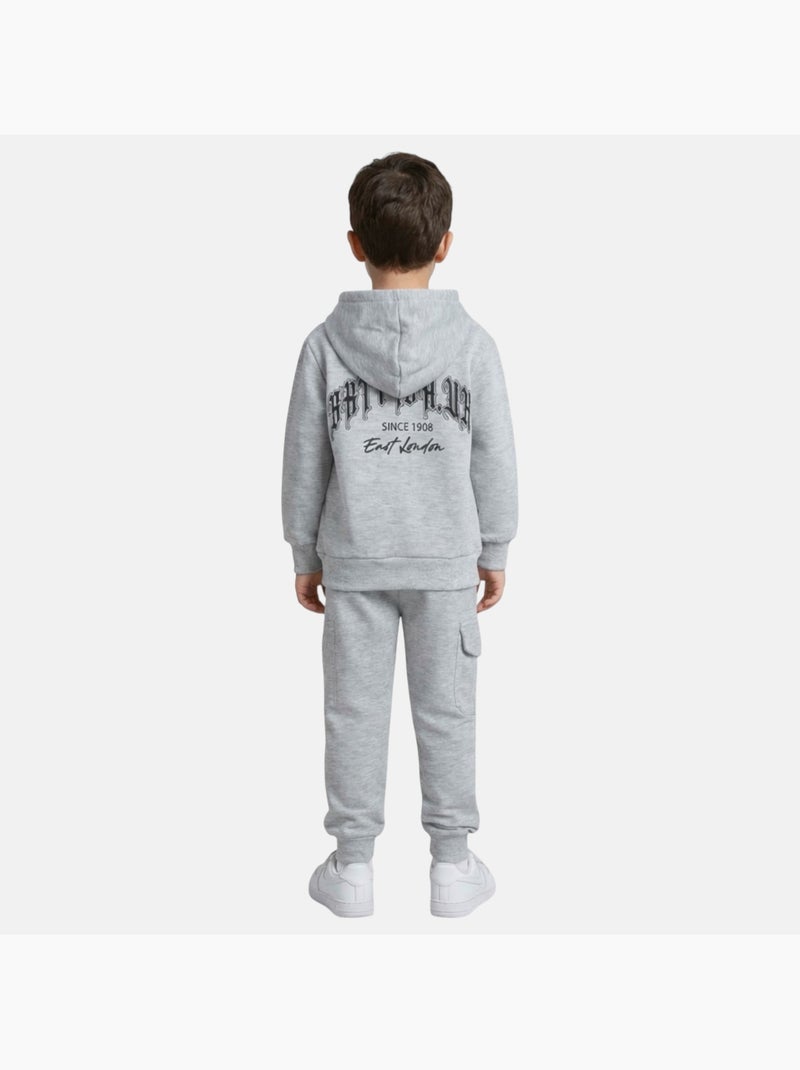 Lee Cooper - Sweat à capuche avec poche et pantalon de jogging Gris - Kiabi