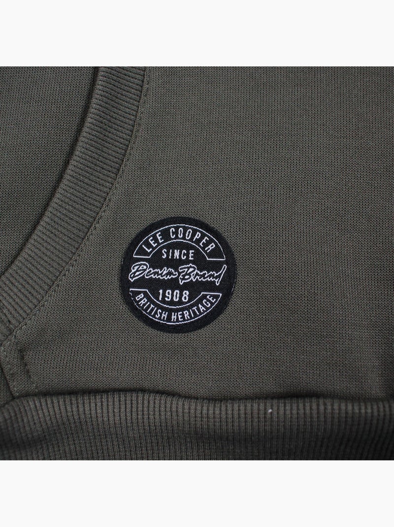Lee Cooper - Sweat à capuche avec poche et pantalon de jogging Kaki - Kiabi