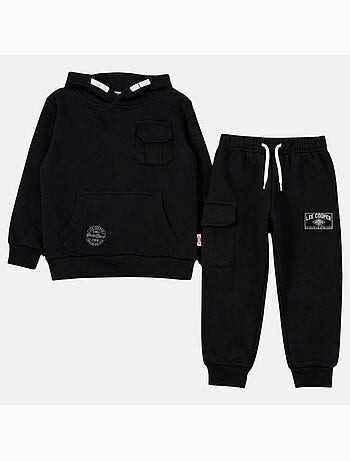 Lee Cooper - Sweat à capuche avec poche et pantalon de jogging