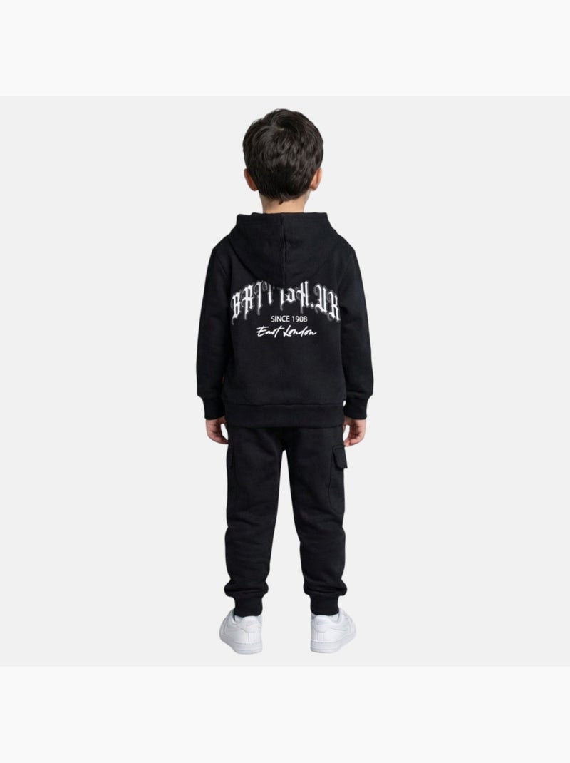 Lee Cooper - Sweat à capuche avec poche et pantalon de jogging Noir - Kiabi