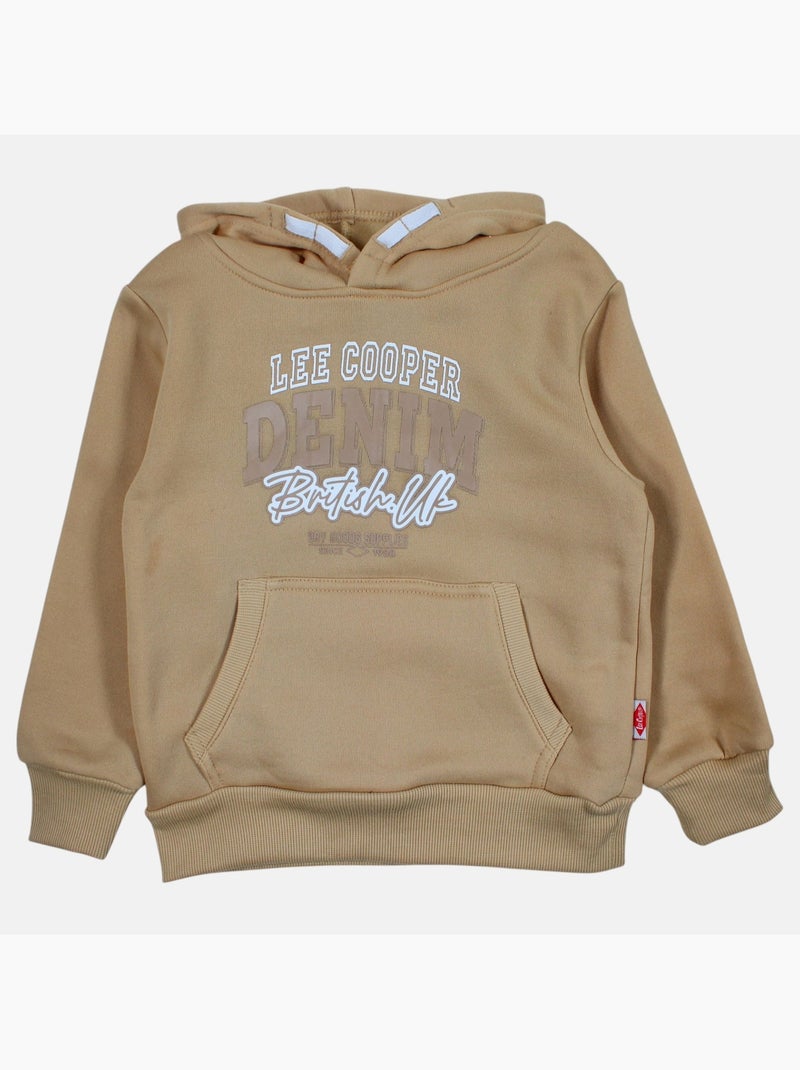 Lee Cooper - Sweat à capuche et pantalon de jogging avec imprimé Beige - Kiabi