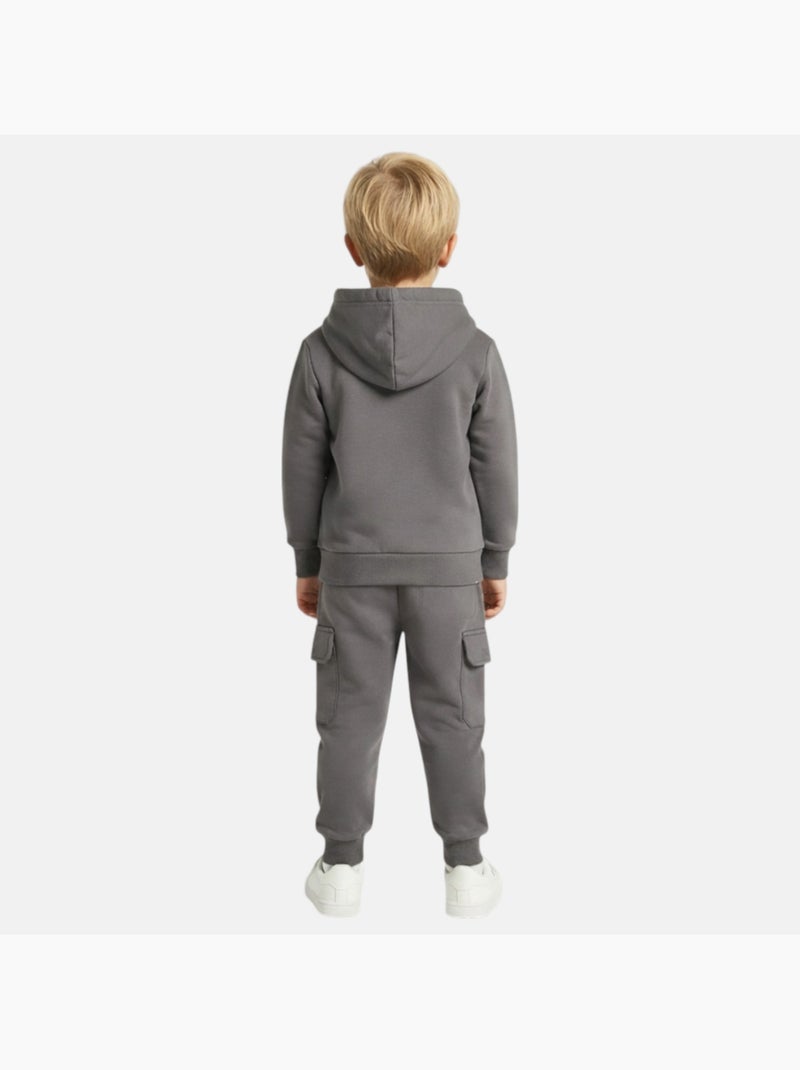 Lee Cooper - Sweat à capuche et pantalon de jogging avec imprimé Gris - Kiabi