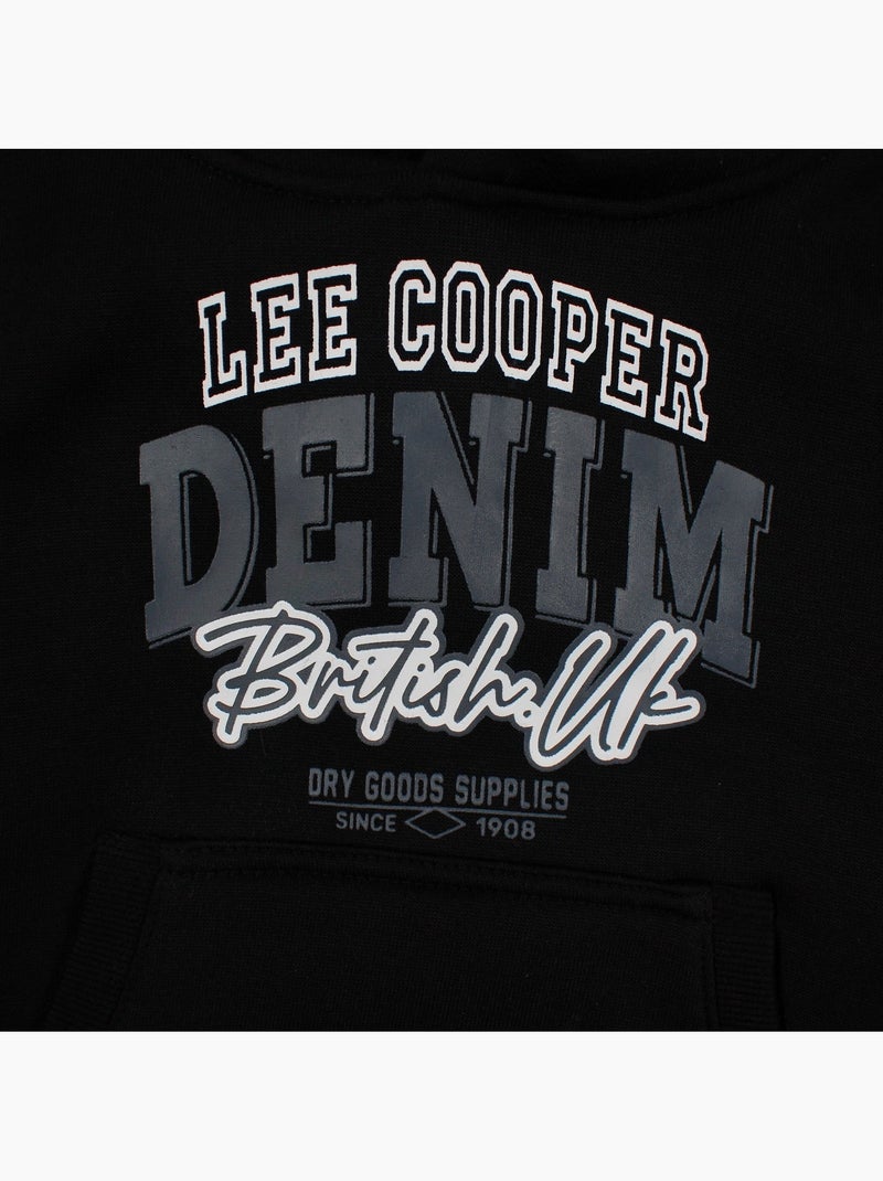 Lee Cooper - Sweat à capuche et pantalon de jogging avec imprimé Noir - Kiabi