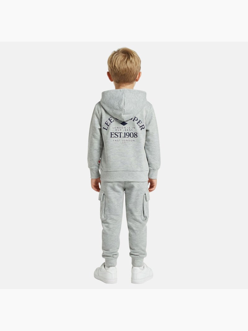 Lee Cooper - Sweat à capuche et pantalon de jogging avec poches Gris - Kiabi