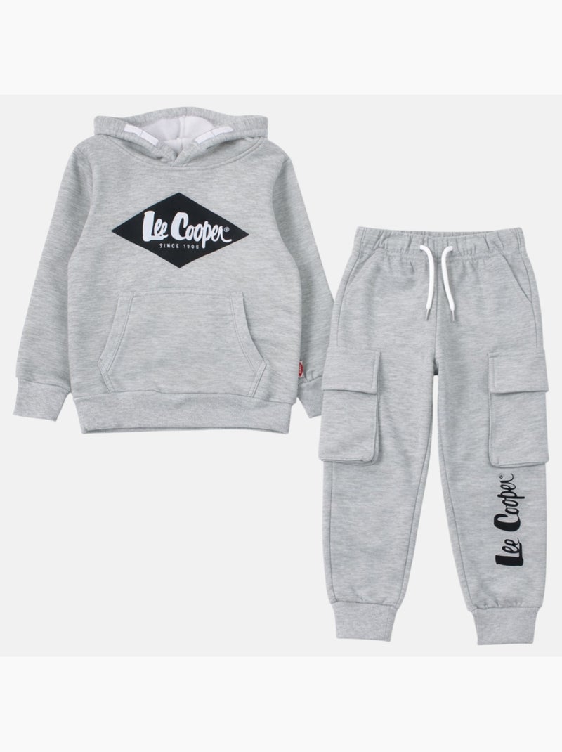 Lee Cooper - Sweat à capuche et pantalon de jogging avec poches Gris - Kiabi
