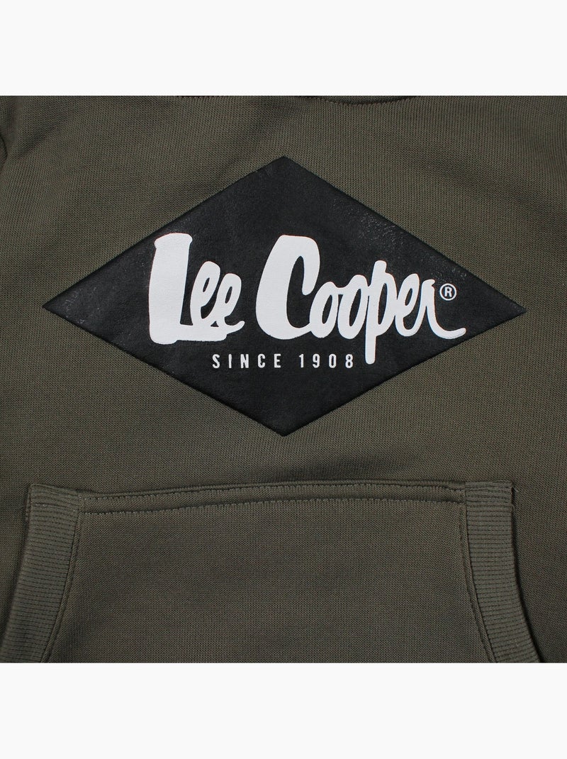 Lee Cooper - Sweat à capuche et pantalon de jogging avec poches Kaki - Kiabi