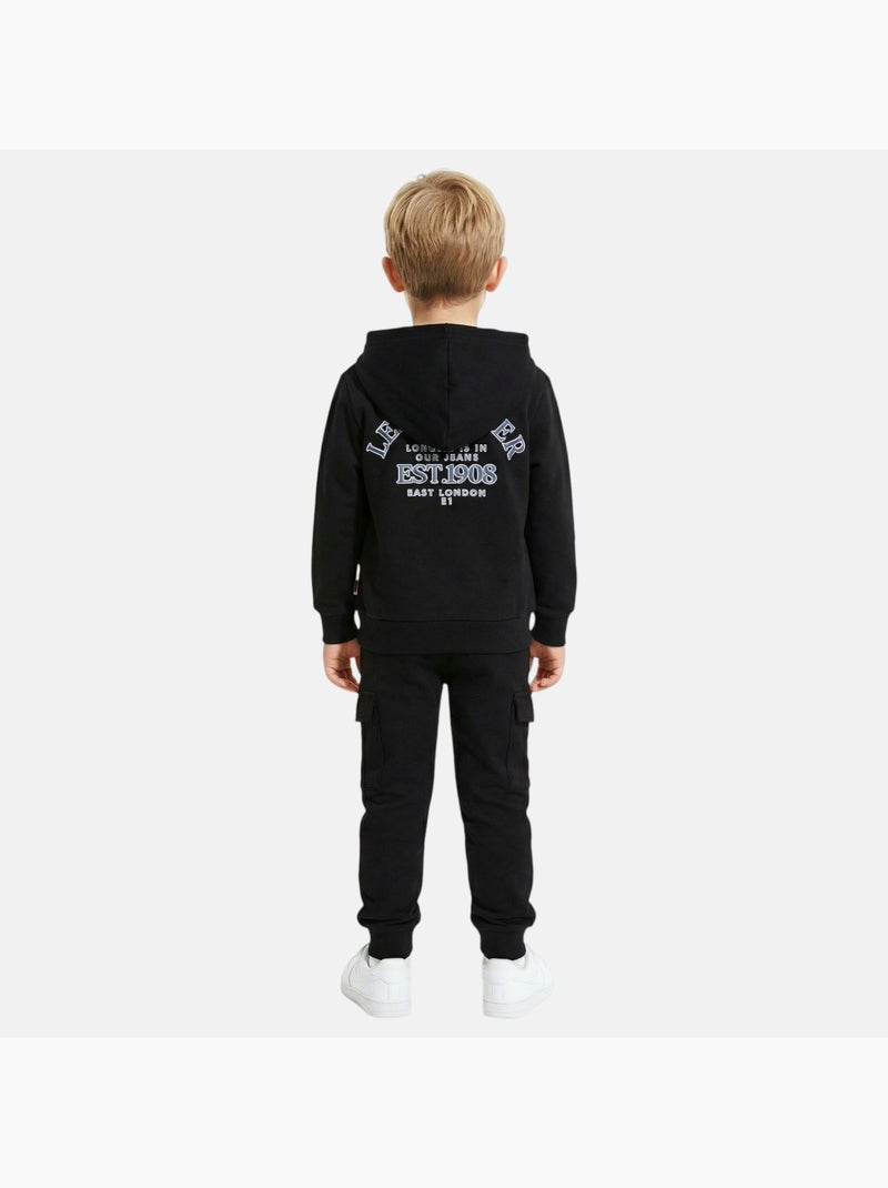 Lee Cooper - Sweat à capuche et pantalon de jogging avec poches Noir - Kiabi