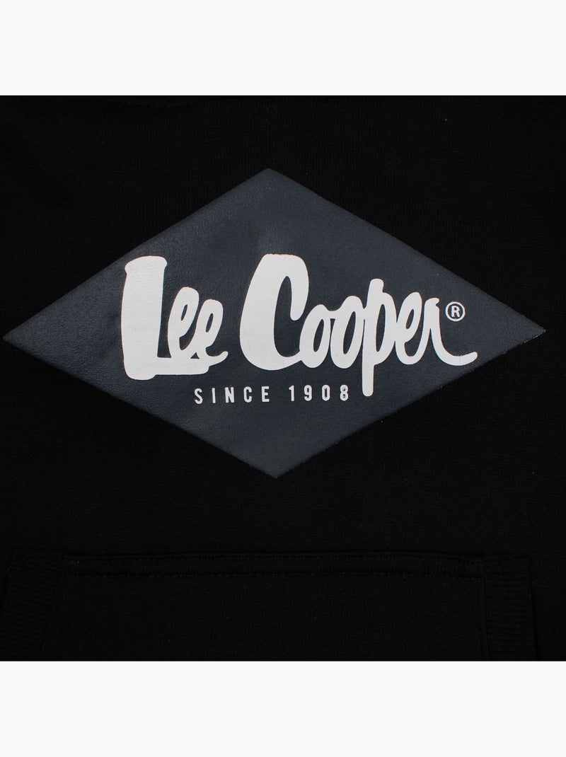 Lee Cooper - Sweat à capuche et pantalon de jogging avec poches Noir - Kiabi