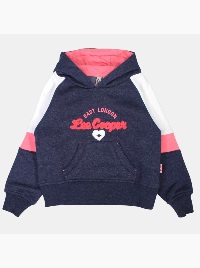 Lee Cooper - Sweat à capuche fille imprimé Bleu marine - Kiabi
