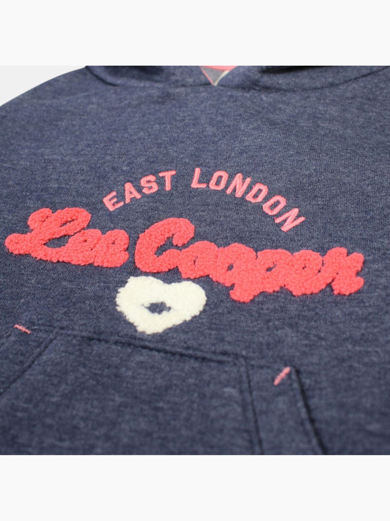 Lee Cooper - Sweat à capuche fille imprimé Bleu marine - Kiabi