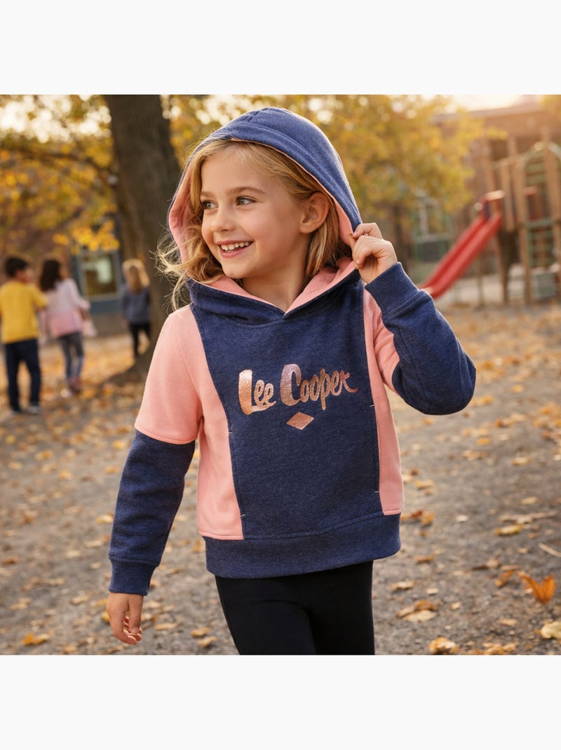 Lee Cooper - Sweat à capuche fille imprimé Bleu marine - Kiabi