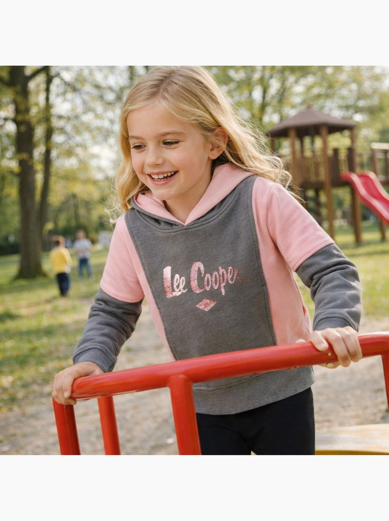 Lee Cooper - Sweat à capuche fille imprimé Gris - Kiabi