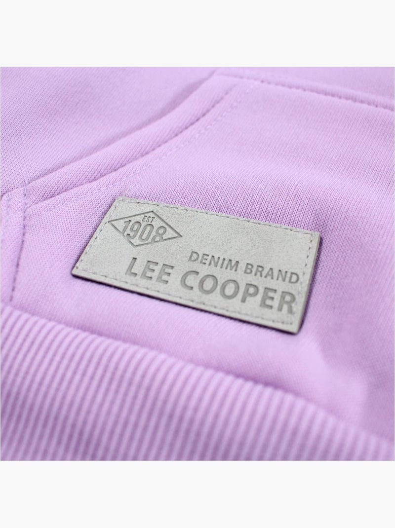 Lee Cooper - Sweat à capuche fille imprimé Mauve - Kiabi