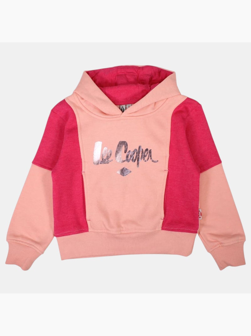 Lee Cooper - Sweat à capuche fille imprimé Rose - Kiabi