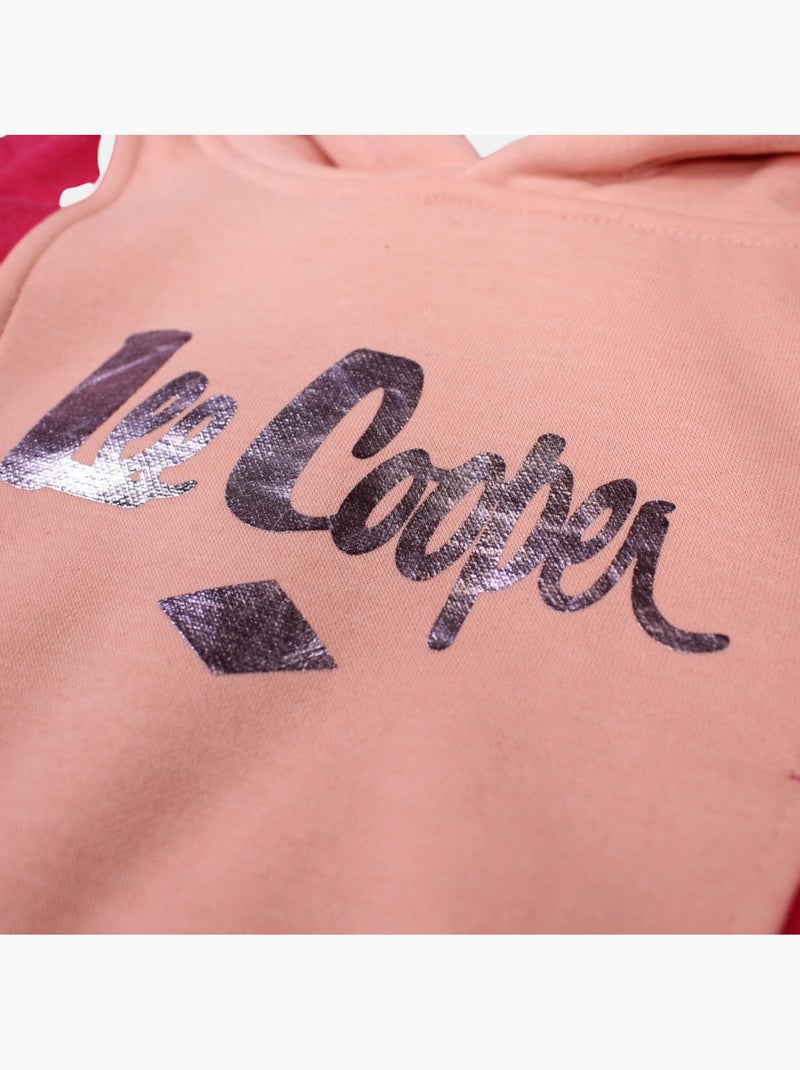 Lee Cooper - Sweat à capuche fille imprimé Rose - Kiabi