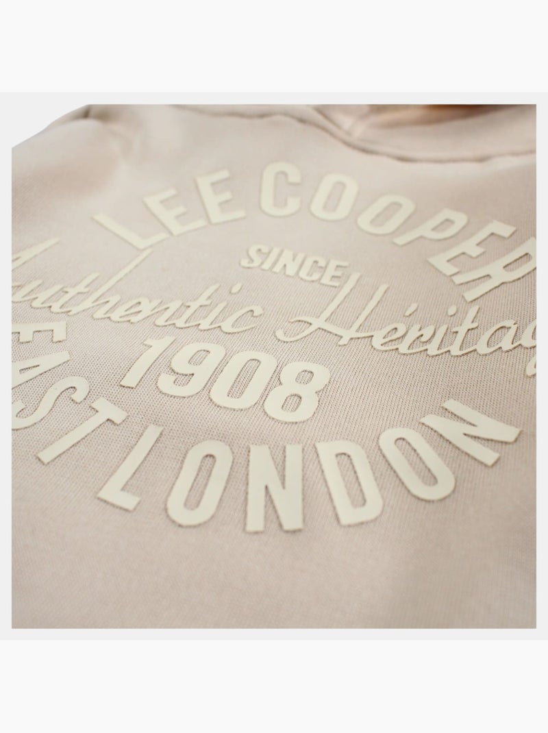 Lee Cooper - Sweat à capuche garçon imprimé Beige - Kiabi