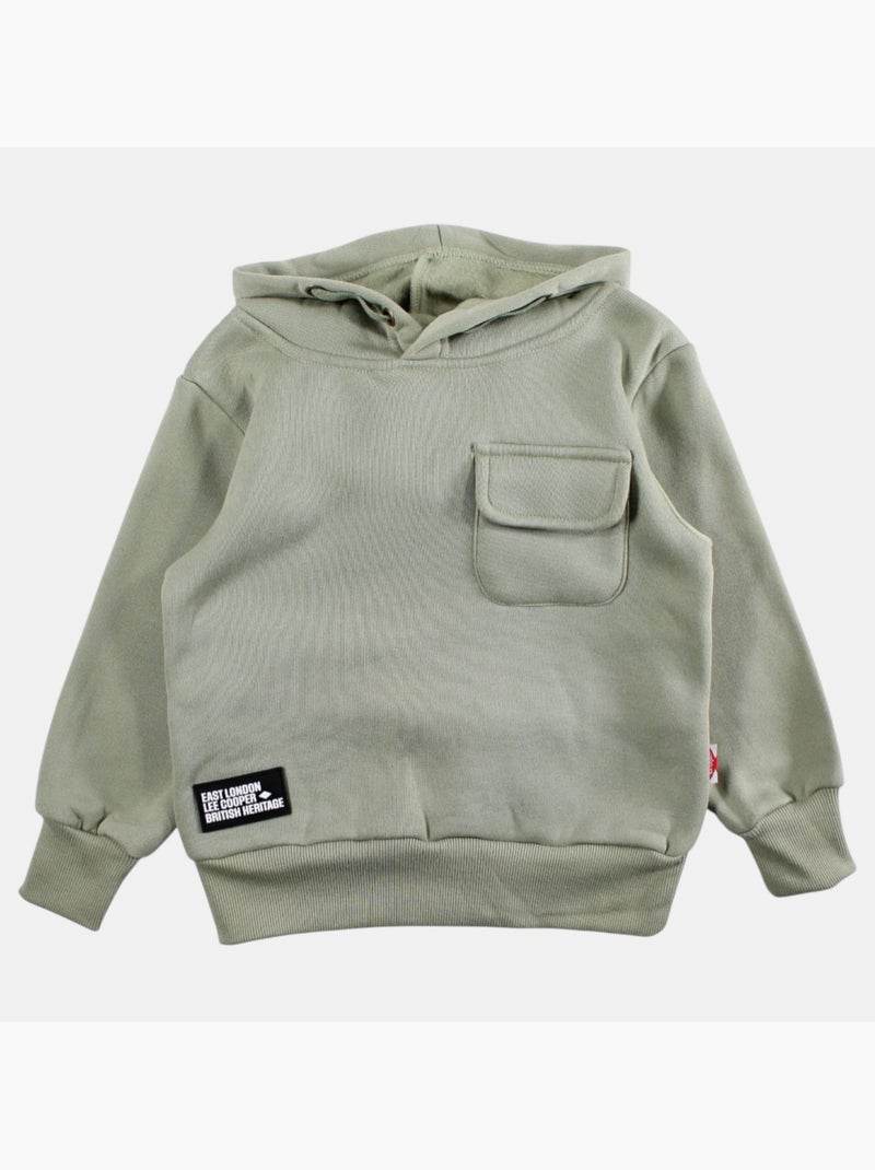 Lee Cooper - Sweat à capuche garçon imprimé Kaki - Kiabi