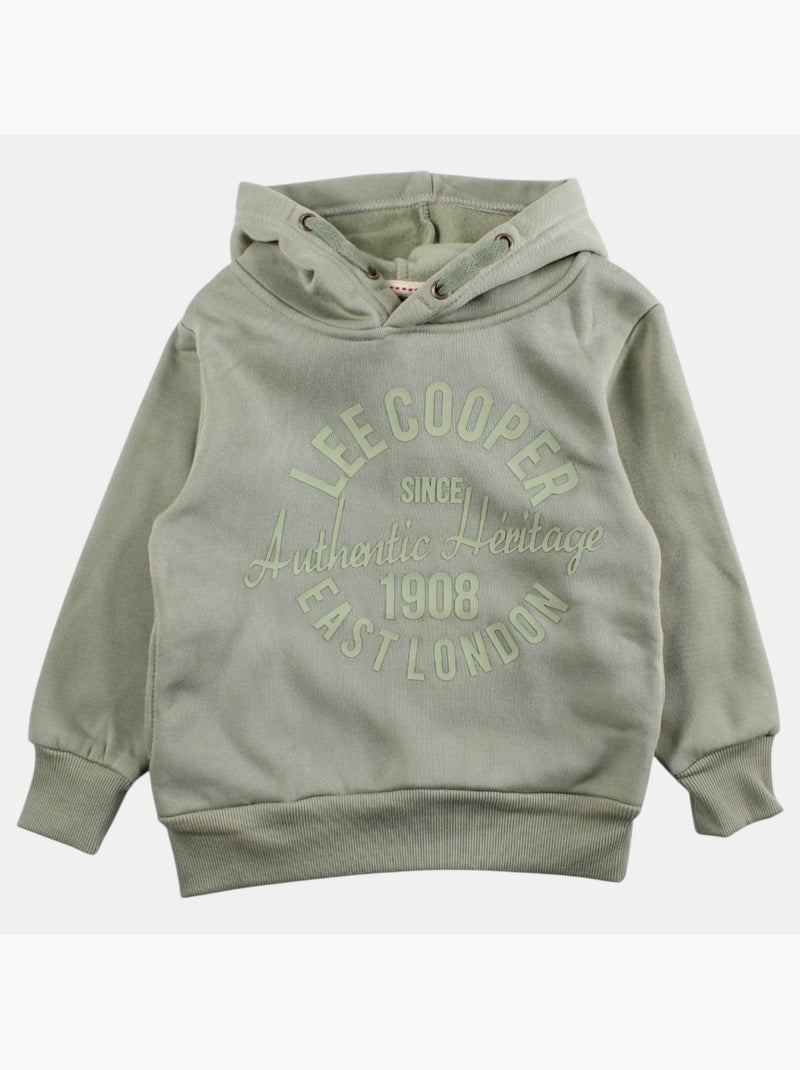 Lee Cooper - Sweat à capuche garçon imprimé Vert - Kiabi