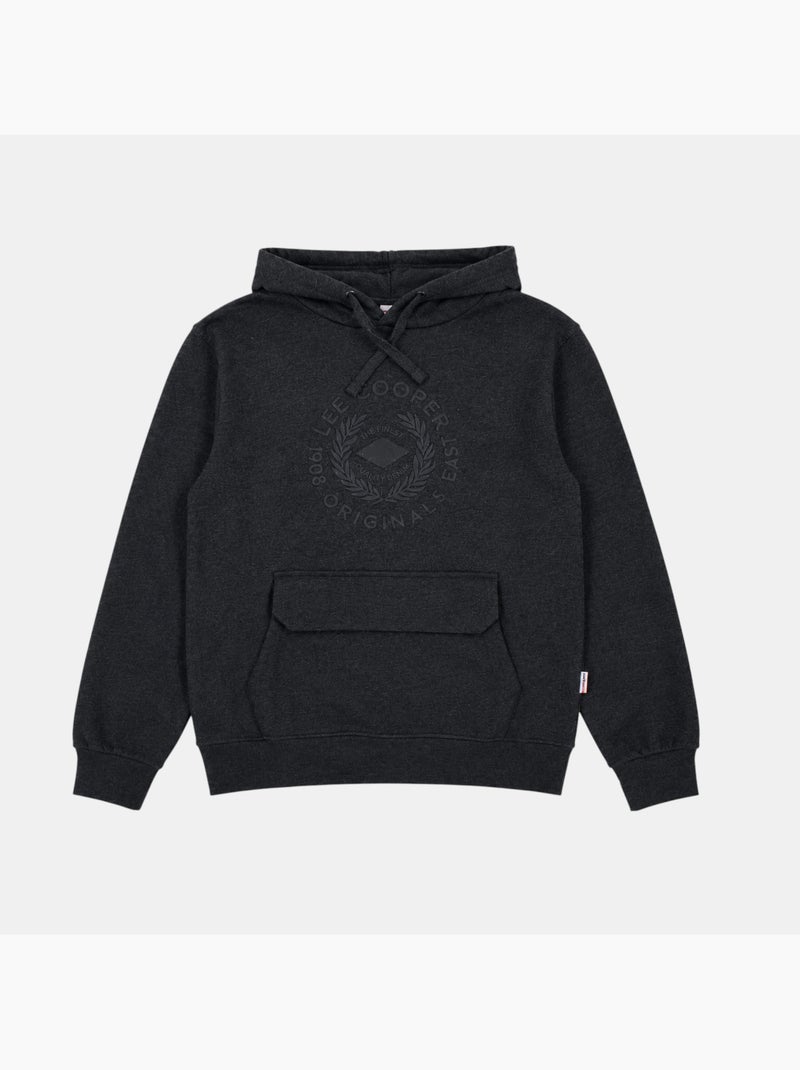 Lee cooper - sweat à capuche homme gris anthracite - Kiabi
